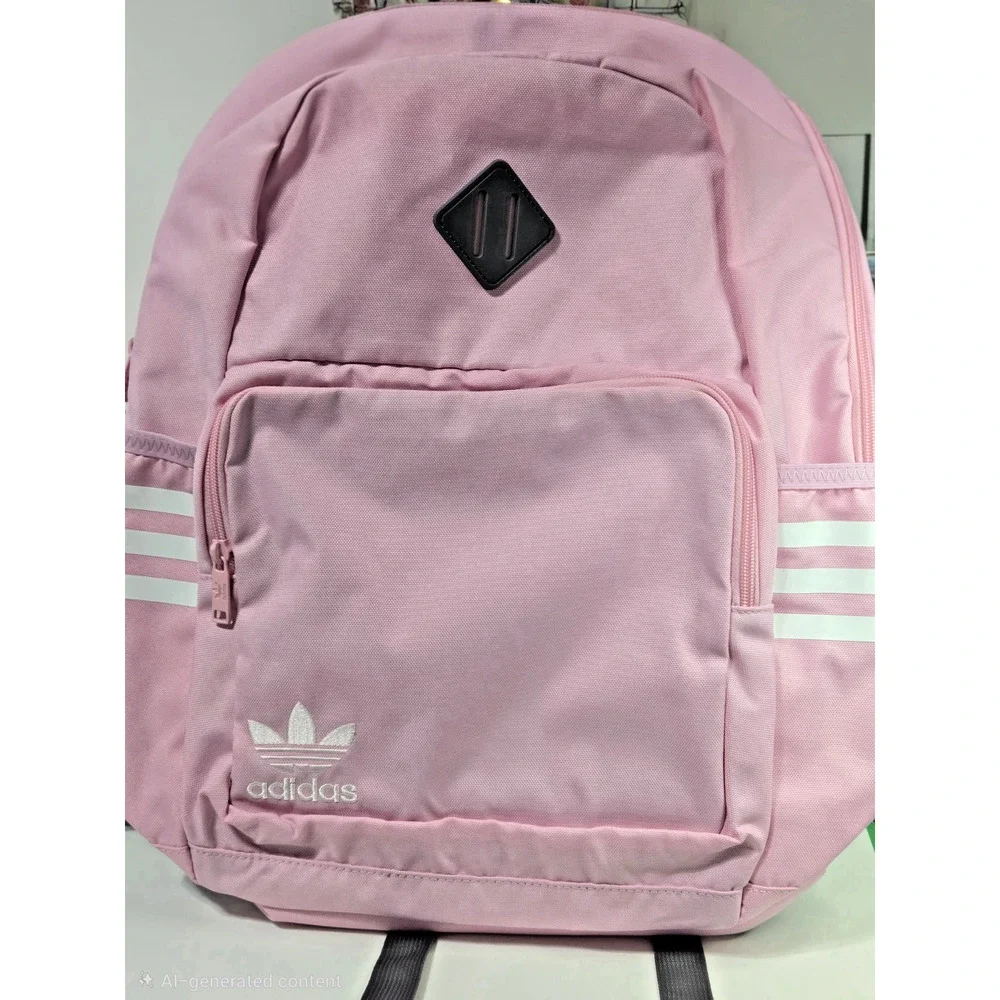 ADIDAS Originals Treble Backpack 1403 CU TRUE PINK/GREY FOUR JK7832 NEW W/ Tag - Picture 2 of 4